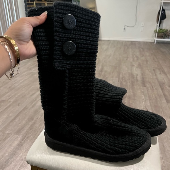 UGG Shoes - FINAL SALE💐 UGG cardy knit black boots ✨